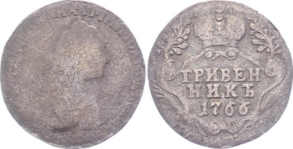 Russland Grivennik 1766 - Katharina II