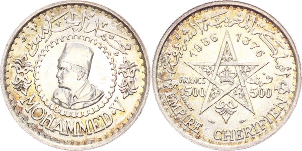 Marokko 500 Francs 1956 - Mohammed V.