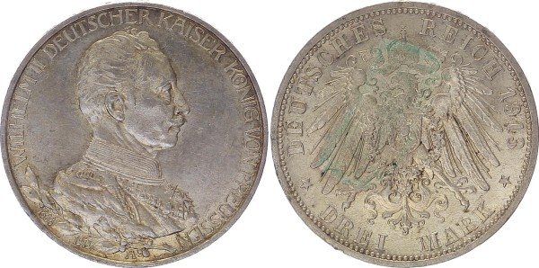 Preussen 3 Mark 1913 - Wilhelm II. 1888-1918