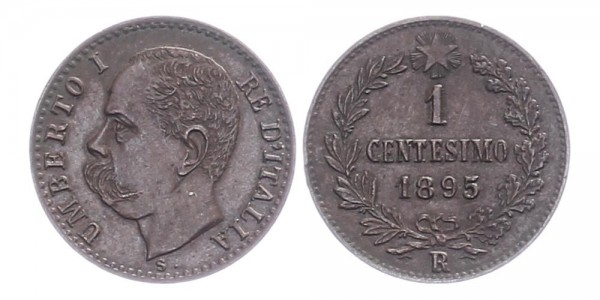 Italien 1 centesimo 1895 Rom Kursmünze