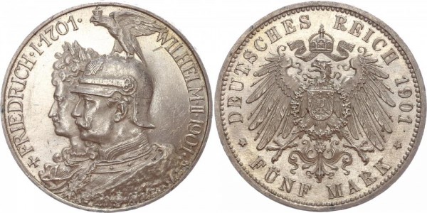 Preussen 5 Mark 1901 A Wilhelm II.