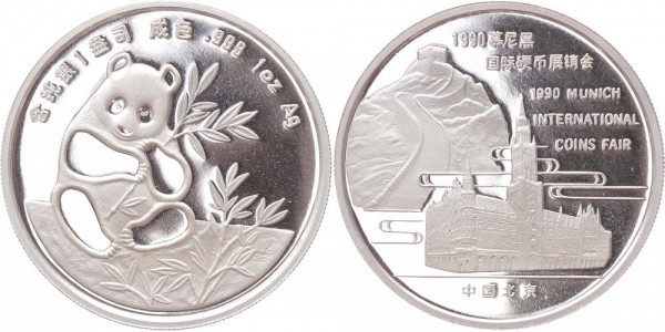 China Medaille 1990 - Panda Munich Coin Show