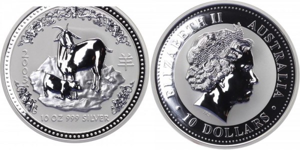 Australien 10 Dollars 2003 - Jahr der Ziege - Lunar Serie