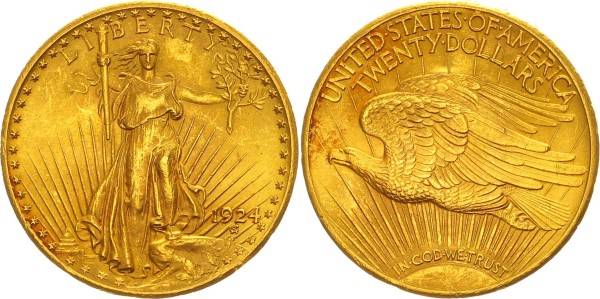 USA 20 Dollars 1924 - Saint Gaudens