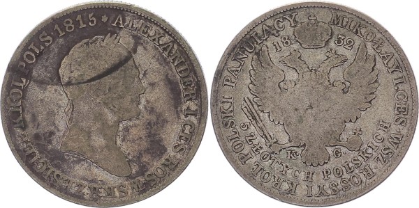 Russland-Polen 5 Zlotych 1832 K G Alexander I (1801-1825)