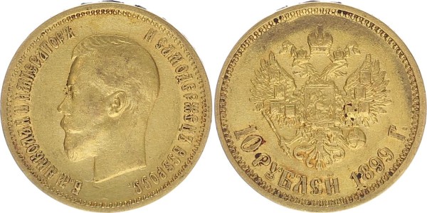 Russland 10 Rubel 1899 - Nikolaus II, 1894-1917