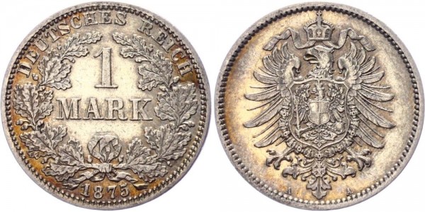Kaiserreich 1 Mark 1875 A -