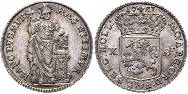 Niederlande 10 Stuivers 1751