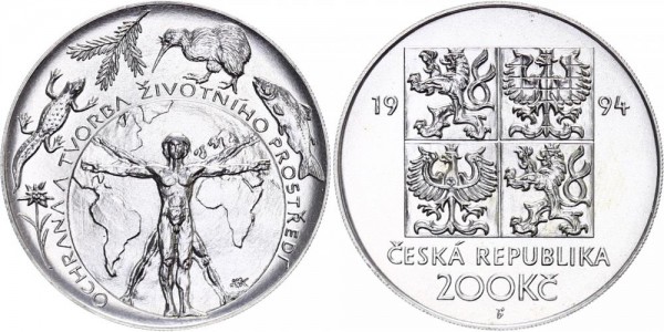 Tschechien 200 Kronen 1994 - Naturschutz