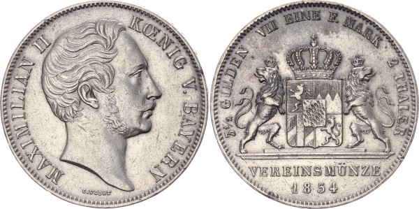Bayern Doppeltaler 1854 - Maximilian II.