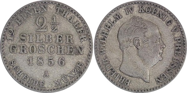 Brandenburg-Preußen 3 1/2 Silbergroschen 1856 A Friedrich Wilhelm IV. 1840-1862