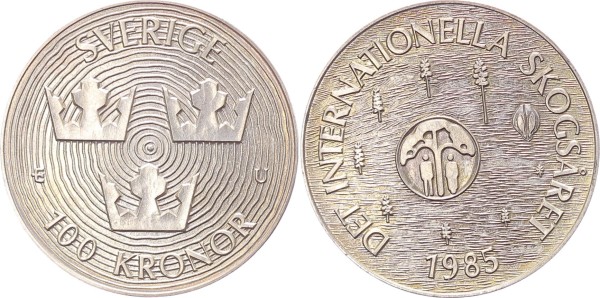 Schweden 100 Kronor 1985 - Jahr des Waldes