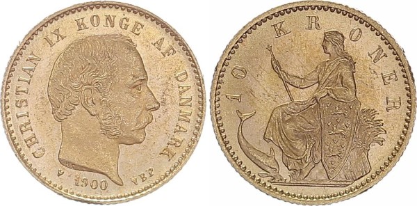 Dänemark 10 Kroner 1900 - Christian IX. 1863-1906