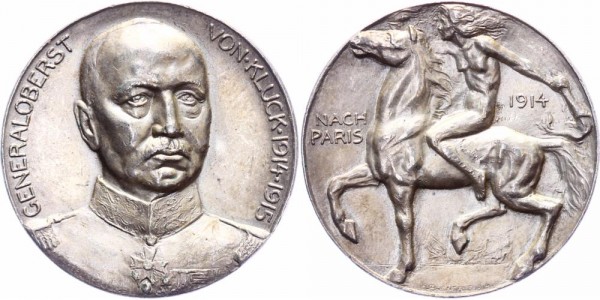 Deutschland, 1. Weltkrieg Silbermedaille 1915 - Generaloberst von Kluck