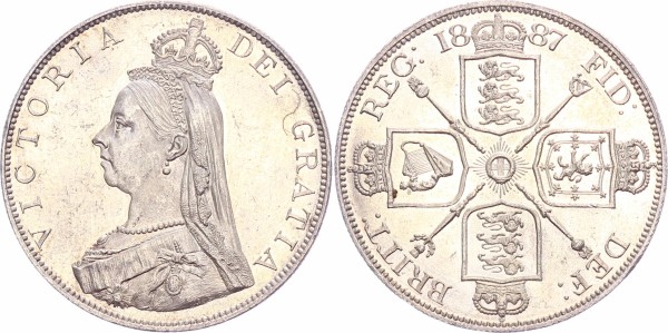 Großbritannien 2 Florin 1887 - Victoria 1837-1901