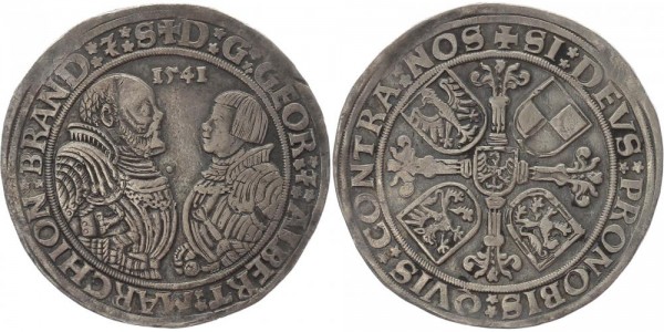 Brandenburg Franken Taler 1541 - Georg und Albrecht