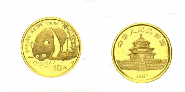 China 10 Yuan (1/10 Oz) 1987 - Panda