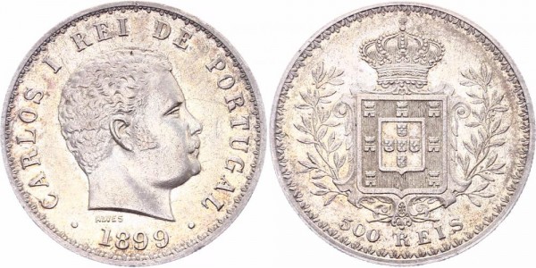 Portugal 500 Reis 1899 - Karl I, 1889-1908