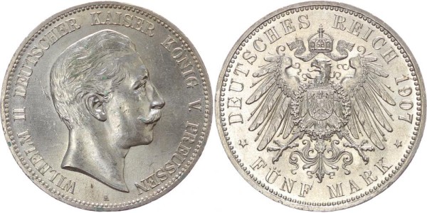 Preussen 5 Mark 1907 - Wilhelm II