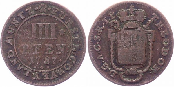 Corvey 4 Pfennig 1787