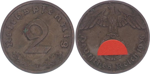 Drittes Reich 2 Reichspfennig 1936 F Kursmünzen 1933-1945