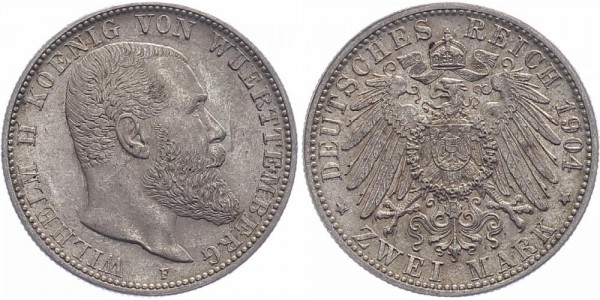 Württemberg 2 Mark 1904 - Wilhelm II.
