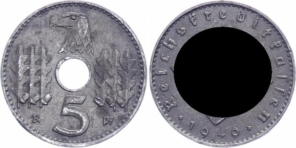 Reichskreditkassen 5 Reichspfennig 1940 A Drittes Reich