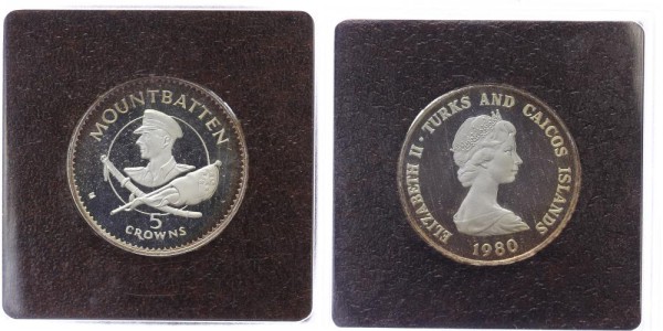 Turks & Caicos Islands 5 Crowns 1980 - Mountbatten