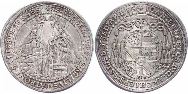 Salzburg 1/2 Taler 1694 - Johann Ernst von Thun und Hohenstein 1687-1709