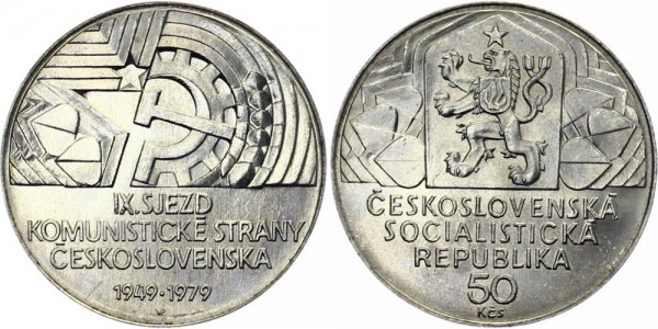 CSSR 50 Kč 1979 - 9. Kongress - 30 Jahre