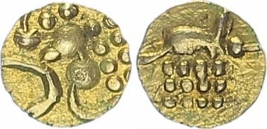 Indien Kochi Gold-Fanam 1663 - 1724