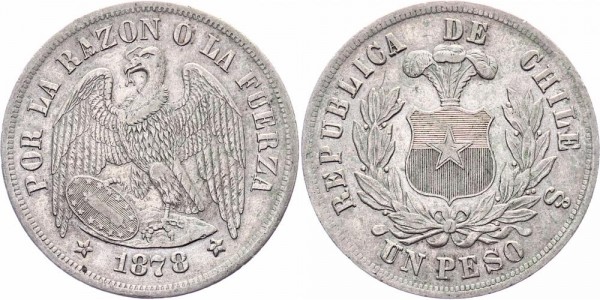 Chile 1 Peso 1878