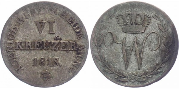 Württemberg 6 Kreuzer 1818 - Wilhelm I., 1816-1864