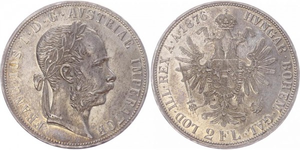 Österreich 2 Florin 1876 - Franz Josef