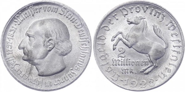 Westfalen 2 000 000 Mark 1923 - Freiherr vom Stein