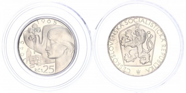 Tschechoslowakei 25 Kronen 1965 - 20 Jahre Befreiung
