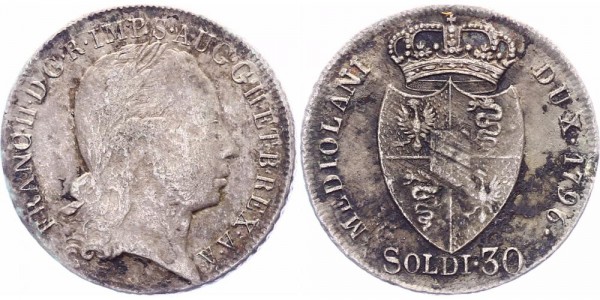Italien 30 Soldi 1796 - Franz II. 1792-1806-(1835)