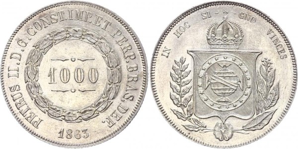 Brasilien 1000 Reis 1863 - -