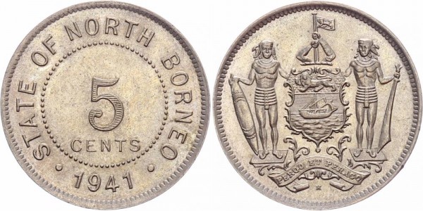 Borneo 5 Cents 1941 - British North Borneo