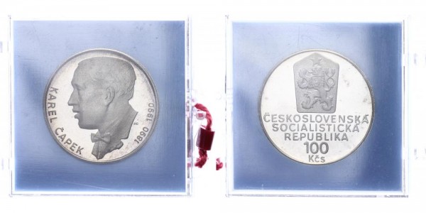 Tschechoslowakei 100 Kronen 1990 - Karel Capek