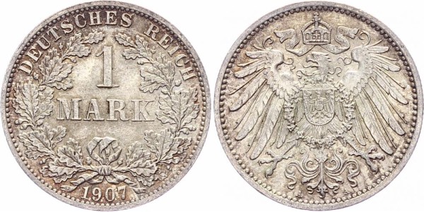 Kaiserreich 1 Mark 1907 A Kursmünze