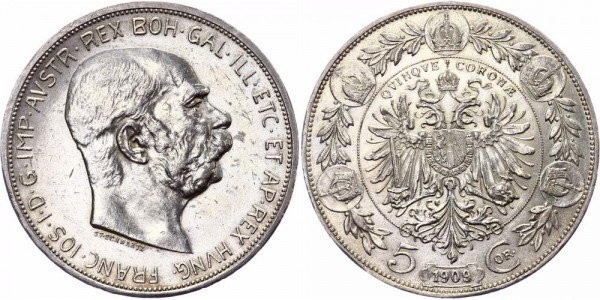 Österreich-Ungarn 5 Corona 1909 - Franz Josef