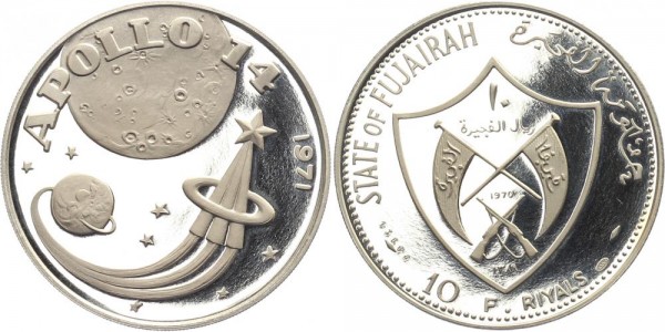 Fujairah (Vereinigte Arabische Emirate) 10 Riyals 1970 - Apollo XIV.
