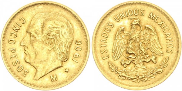 Mexico 5 Pesos 1906 - Republik