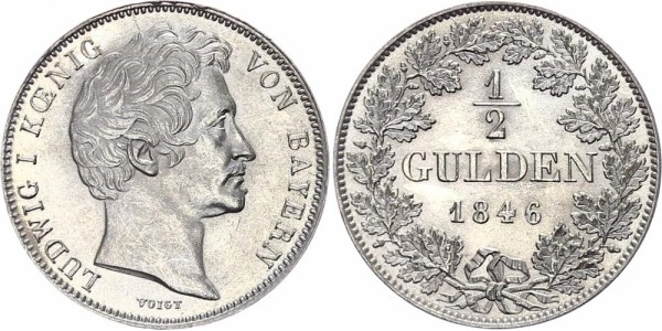 Bayern 1/2 Gulden 1846 - Ludwig I., 1825-1848
