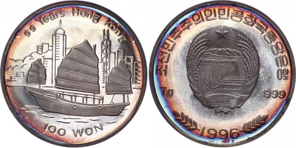 Nordkorea 100 Won 1996 - 99 Jahre Hongkong
