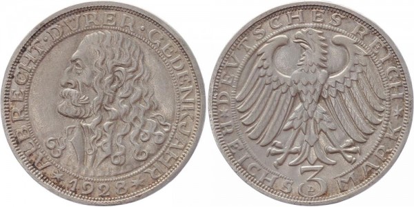 Weimarer Republik 3 Mark 1928 - Albrecht Dürer
