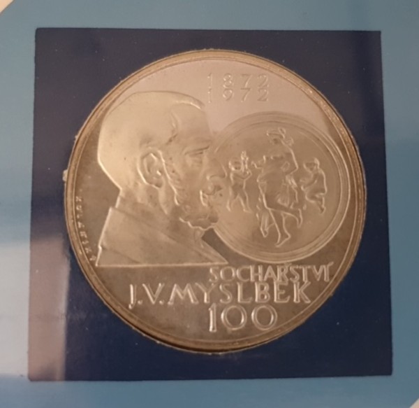 Tschechoslowakei 100 Kronen Probe 1972 - Myslbek, Nicht veröffentlichter Vorschlag