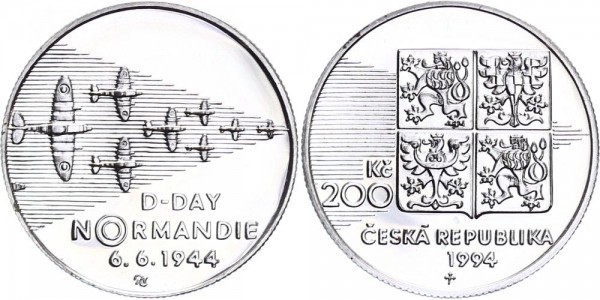 Tschechien 200 Kronen 1994 - D-Day, Normandie