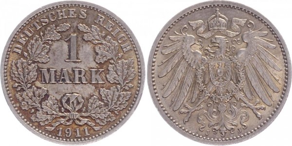 Kaiserreich 1 Mark 1913 J Kursmünze